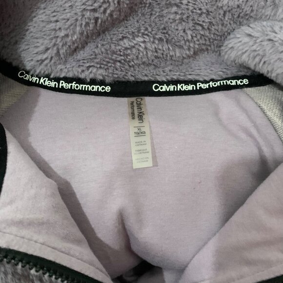 CALVIN KLEIN PERFORMANCE Womens 1/4 Zip Pullover Jacket Coat Sherpa Fleece XL - Picture 3 of 8